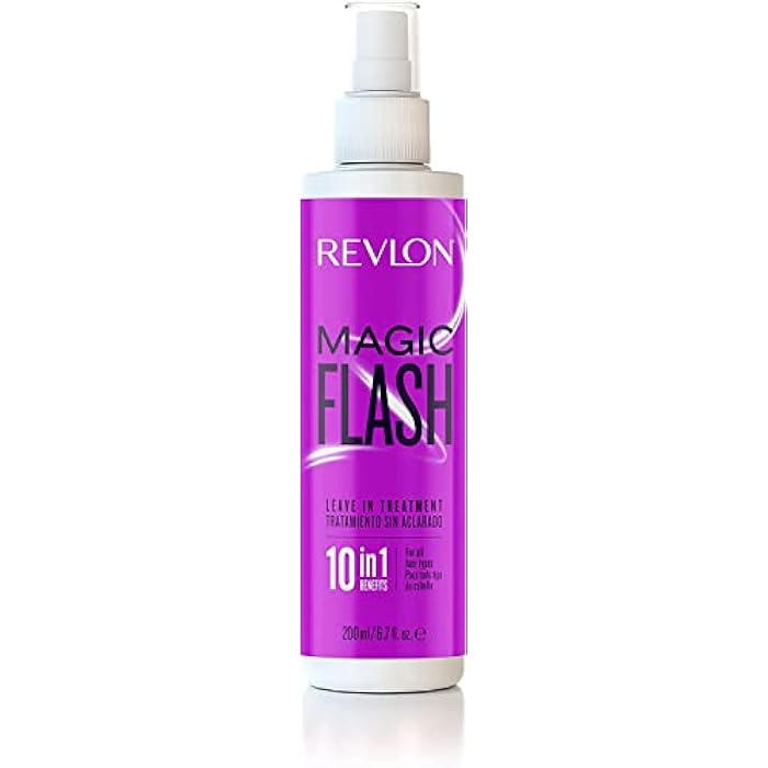 REVLON Magic Flash 10-in-1 Leave-In Hair Conditioner, 200 ml, Conditioner for Wet or Dry Hair, Provides Hydration and Shine, Detangles and Strengthens Hair - Image 1